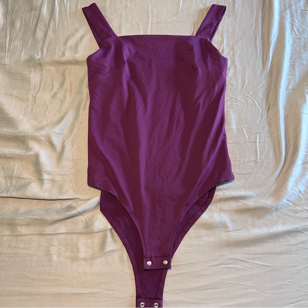 REORIA Womens Sexy Square Neck Sleeveless Bodysuit Large